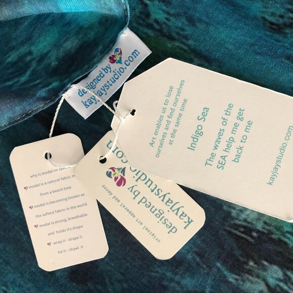 Origianl Art Scarf Wrap in Silk Modal Blend - Picture 10 of 10